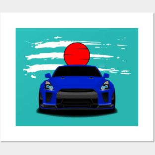 JDM R35 flag japan nissan GTR Posters and Art